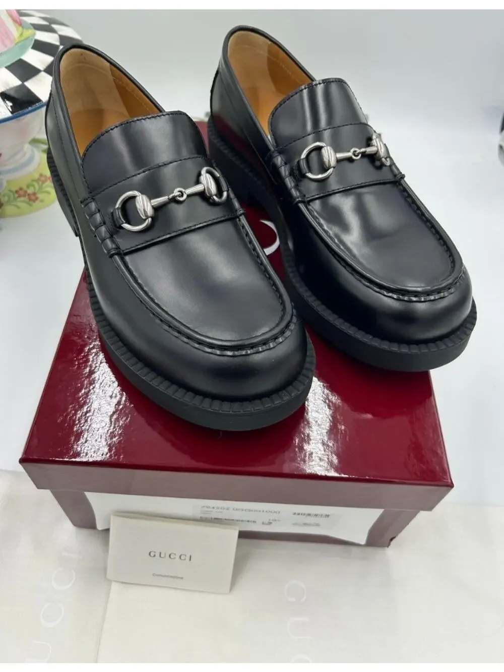 Men's Gucci horse bit leather loafers size 10.5 fits 11 US made in Italy
